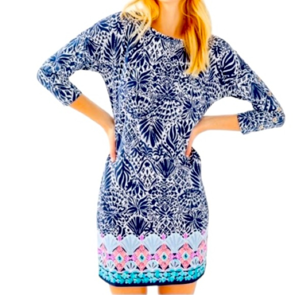 LILLY PULITZER High Tide By Land Or By Sea Vivvy Preppy Coastal Dress size XXS